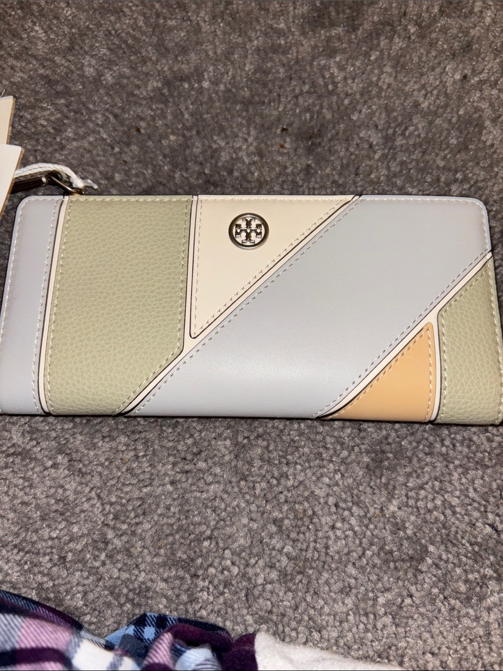 Tory Burch Pastel Colorblock Continental Wallet - Light Blue, Sage, Cream, Peach